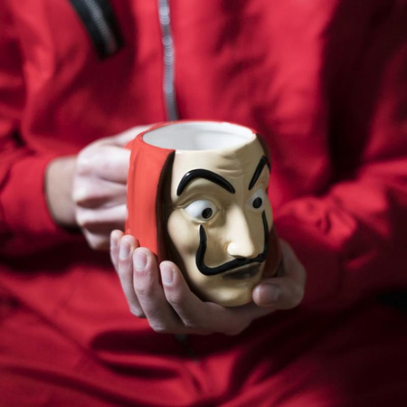 House of Paper - Mug en céramique dans un coffret cadeau 3D 350 ml (Salvador Dali Mask)