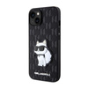Karl Lagerfeld Saffiano Monogram NFT Choupette - Tasche für iPhone 14 Plus (Schwarz)