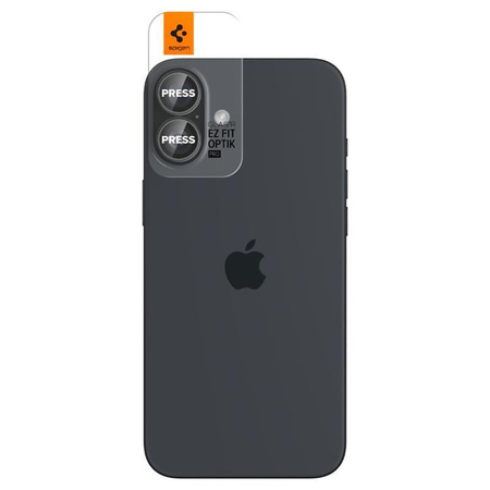 Spigen Optik Pro GLAS.TR EZ Fit Camera Protector 2-Pack - ochranné sklo objektivu pro iPhone 16 / 16 Plus (2 ks) (Transparent)