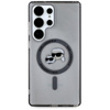 Karl Lagerfeld Button Karl & Choupette Heads Printed Logo MagSafe - Case for Samsung Galaxy S25 Ultra (Black)