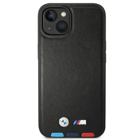 BMW Leather Hot Stamp Tricolor - iPhone 14 Plus Case (Black)