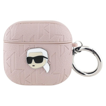Karl Lagerfeld Monogram Karl Head - Pouzdro na AirPods 4 (růžové)
