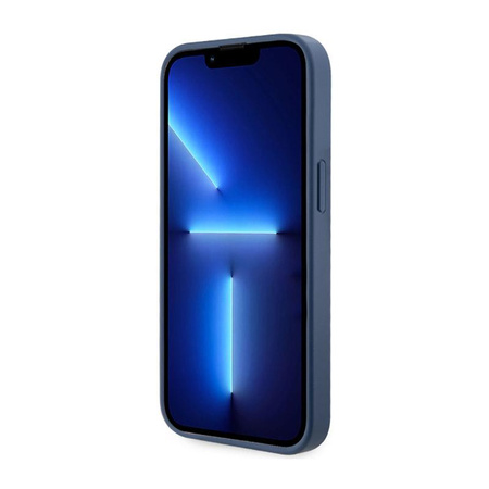 Guess 4G Étui MagSafe à rayures imprimées - iPhone 14 Plus (Bleu)