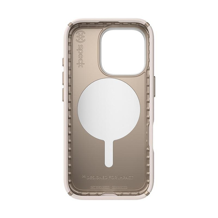 Speck Presidio2 Pro ClickLock & MagSafe - pouzdro pro iPhone 16 Pro (Bělená kost / Zlaté dědictví / Lískově hnědá)