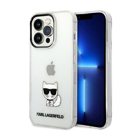 Karl Lagerfeld Choupette Body - pouzdro pro iPhone 14 Pro Max (průhledné)