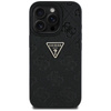 Guess Hot Stamp 4G Pattern Triangle Metal Logo - Pouzdro pro iPhone 16 Pro (černé)