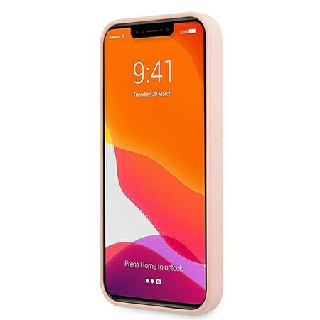 Guess Silicone Script - Case for iPhone 12 / iPhone 12 Pro (pink)
