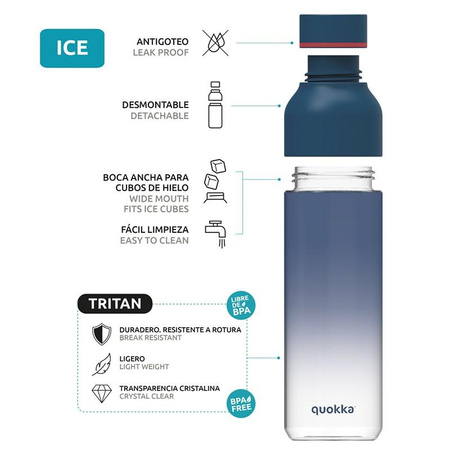 Quokka Ice Kids s poutkem - 430 ml tritanová láhev na vodu s poutkem (Birds)