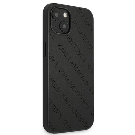 Karl Lagerfeld Perforated Allover - Hülle für iPhone 13 mini (Schwarz)