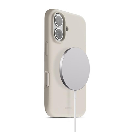 MAGSAFE SILIKONHÜLLE FÜR IPHONE 17 Crong BEIGE MAGNETHÜLLE