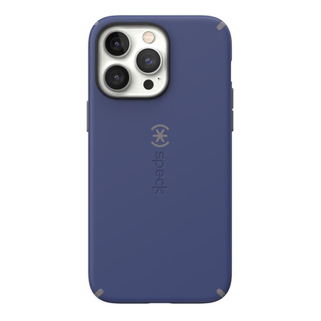 Speck CandyShell Pro + MagSafe - iPhone 14 Pro Max Case with MICROBAN Coating (Prussian Blue / Cloudy Grey)