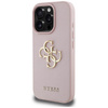 Guess Genarbtes Großes 4G Logo Kleines Klassisches Logo - Hülle für iPhone 16 Pro Max (rosa)