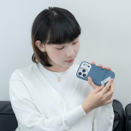 ETUI DO IPHONE 17 PRO MAX do MAGSAFE MOSHI SKÓRZANE MAGNETYCZNE PODSTAWKA