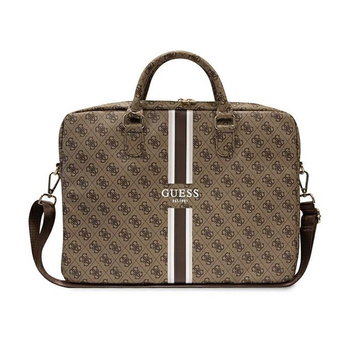 Guess 4G Printed Stripes Computer bag - 16" taška na notebook (hnědá)