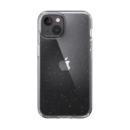 Speck Presidio Perfect-Clear with Glitter - iPhone 13 Case with MICROBAN Coating (Clear/Platinum Glitter)