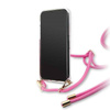 Guess 4G Gradient Hard Case - Coque avec dragonne amovible iPhone 11 (Rose)