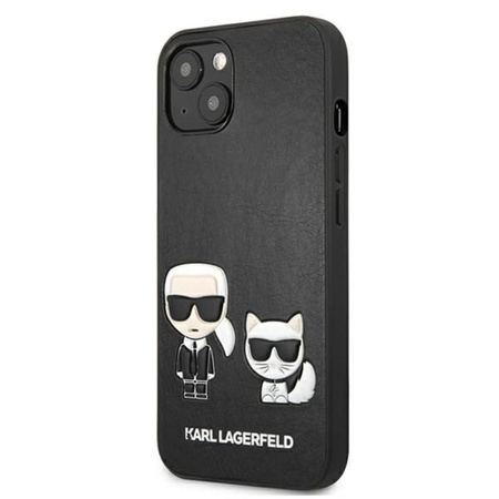 Karl Lagerfeld PU Leather Karl & Choupette Embossed - Etui iPhone 13 Mini (czarny)