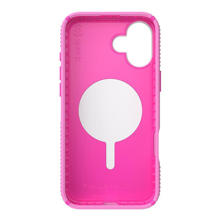 Speck Presidio2 Grip ClickLock & MagSafe - Coque pour iPhone 16 Plus (True Pink / Shocking Pink / White)