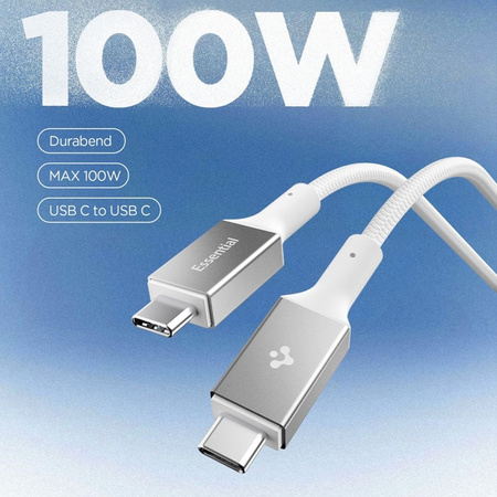 Spigen EB10010CC Essential - USB-C to USB-C PD Cable 100W 1m (White)