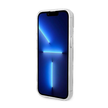 Pouzdro Guess Metal Outline MagSafe - iPhone 14 Plus (průhledné / stříbrné)