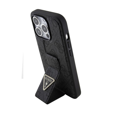 Guess Grip Stand 4G Triangle Strass Logo - iPhone 15 Pro Max Case (black)
