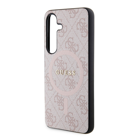 Guess 4G Collection Leather Metal Logo MagSafe - Case Samsung Galaxy S24 (Pink)