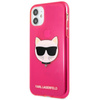 Karl Lagerfeld Choupette Head - iPhone 11 Hülle (fluo rosa)
