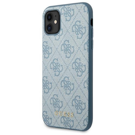 Guess 4G fém arany logó - iPhone 11 tok (kék)