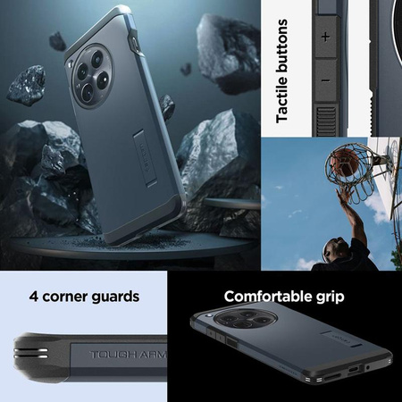 Spigen Tough Armor - Etui do OnePlus 12 (Metal Slate)