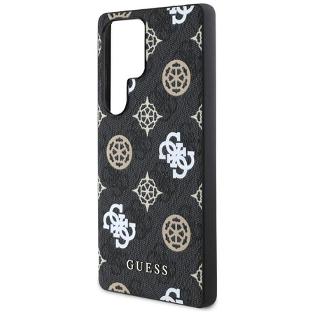 Guess 4G Imprimé motif pivoine coloré MagSafe - étui pour Samsung Galaxy S25 Ultra (noir)