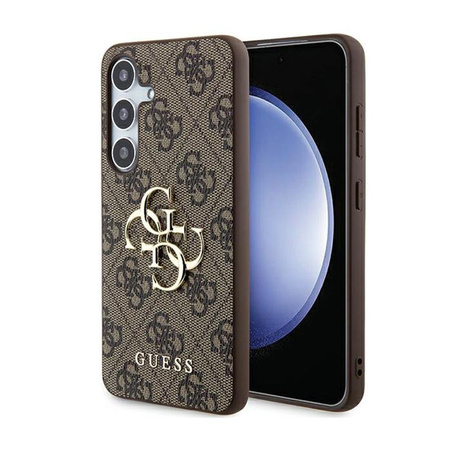 Guess 4G Big Metal Logo - pouzdro pro Samsung Galaxy A55 5G (hnědé)