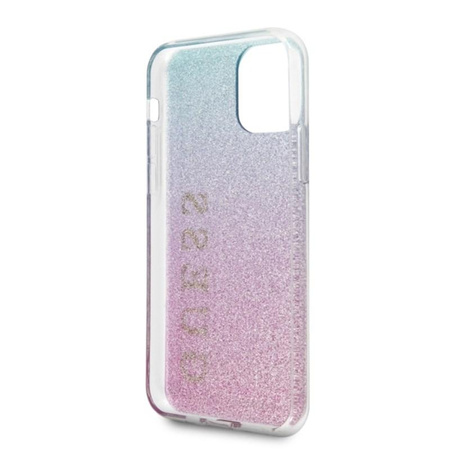 Guess Glitter Gradient - iPhone 11 Tasche (Rosa/Blau)