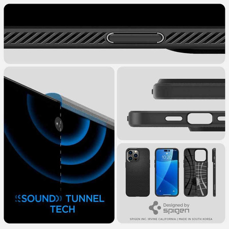 Spigen Liquid Air - Coque pour iPhone 14 Pro (Noir)