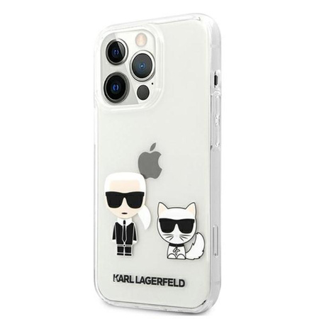 Karl Lagerfeld Ikonik & Choupette - pouzdro pro iPhone 13 Pro (průhledné)