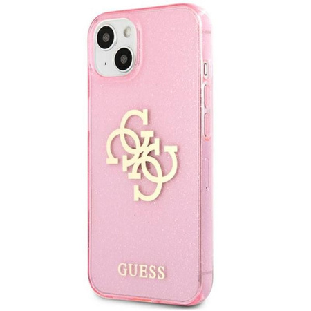 Guess Glitter 4G Big Logo - Coque pour iPhone 13 mini (rose)