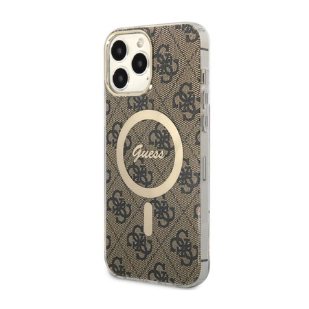 Guess 4G MagSafe - Étui pour iPhone 13 Pro Max (Marron)