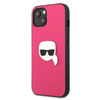 Karl Lagerfeld PU bőr Karl's Head Metal - iPhone 13 mini tok (rózsaszín)