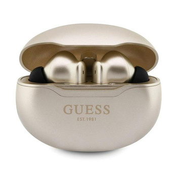 Guess True Wireless Classic EST BT5.3 - sluchátka TWS + nabíjecí pouzdro (zlatá)