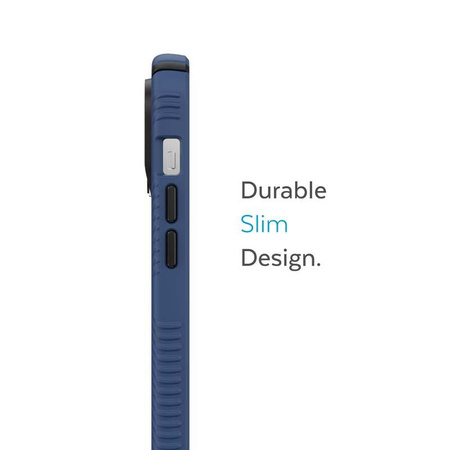 Speck Presidio2 Grip MagSafe - Coque antidérapante pour iPhone 14 Pro (Bleu côtier / Noir / Blanc)