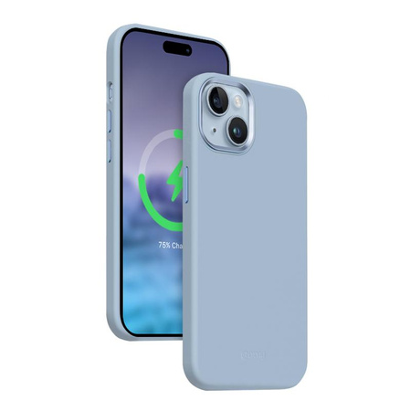 Crong Color Cover LUX Magnetic - Étui MagSafe pour iPhone 15 Plus (bleu)