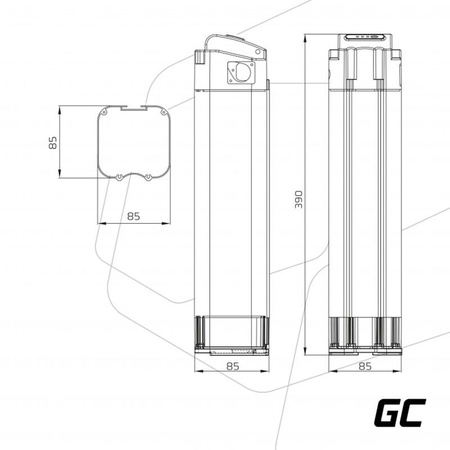 Green Cell - 10.4Ah (374Wh) Batterie für E-Bike 36V Elektrofahrrad