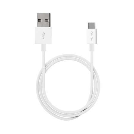 PURO Weiß - USB-A / USB-C Anschlusskabel 1 m (weiß)