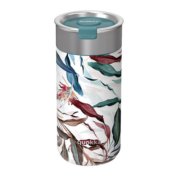 Quokka Boost Coffee Tumbler - Edelstahl-Thermobecher mit Brühvorrichtung 400 ml (Bouquet)