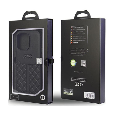 Audi Genuine Leather - Tasche für iPhone 14 Pro (Schwarz)