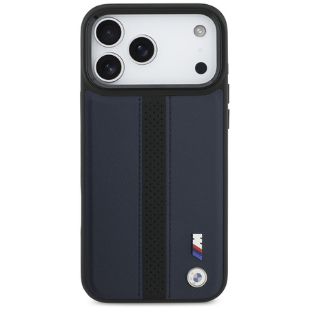 BMW M Perforated Stripe Logo MagSafe - iPhone 17 Pro Max Case (Navy Blue)
