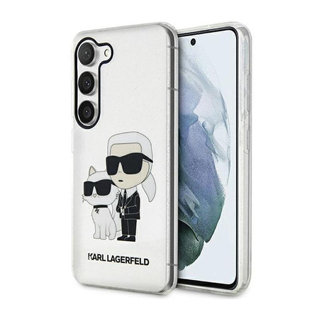 Karl Lagerfeld IML Glitter NFT Karl & Choupette - Samsung Galaxy S23 Tasche (Transparent)