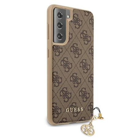 Kolekce Guess 4G Charms - pouzdro pro Samsung Galaxy S21+ (hnědé)
