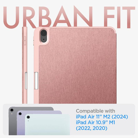 Spigen Urban Fit - Pouzdro pro iPad Air 11" M2 (2024) / iPad Air 10,9" (5.-4. generace).) (2022-2020) (růžové zlato)