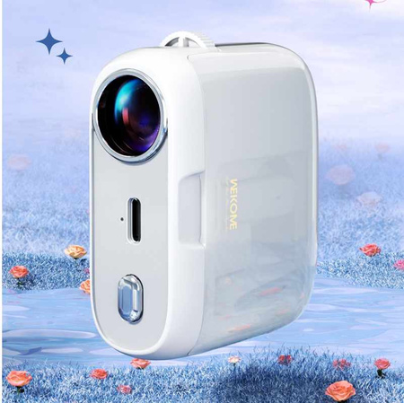 WEKOME S28 Pop Digital Series - Kabellose Bluetooth V5.3 TWS-Kopfhörer mit Ladecase und Projektor-Funktion (Weiß)