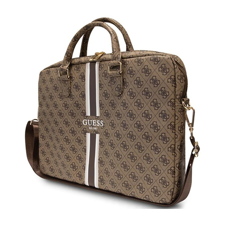 Guess 4G Printed Stripes Computertasche - 16" Notebooktasche (Braun)
